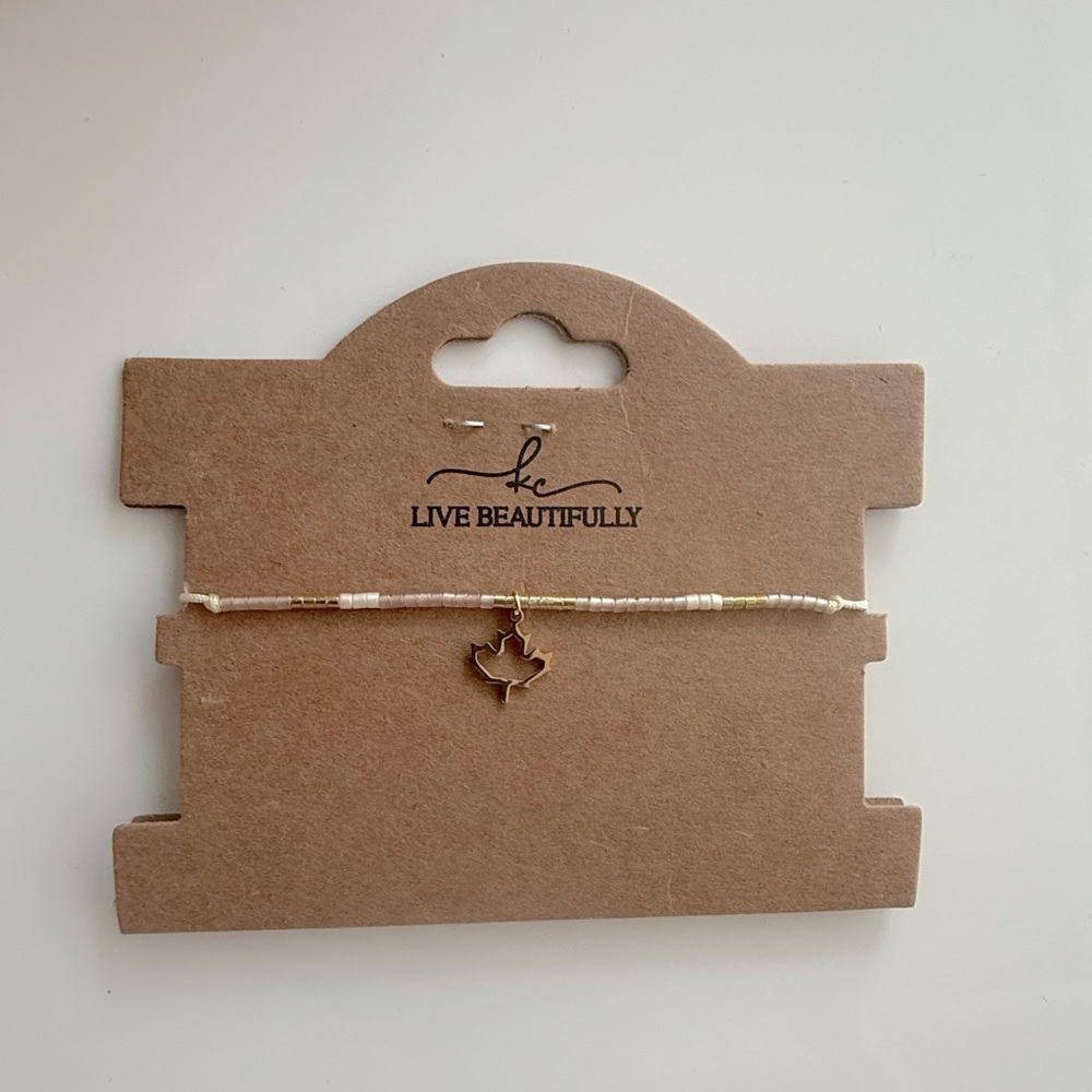 Gold Maple Leaf Bracelet